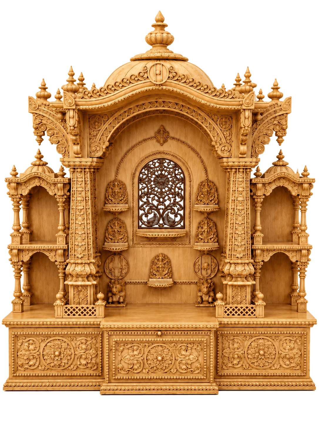 Custom handmade mandir inspiration